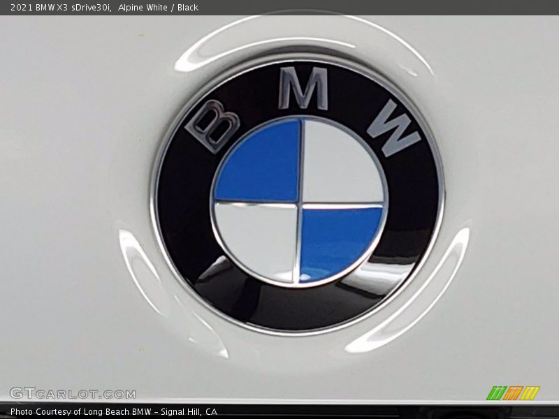 Alpine White / Black 2021 BMW X3 sDrive30i