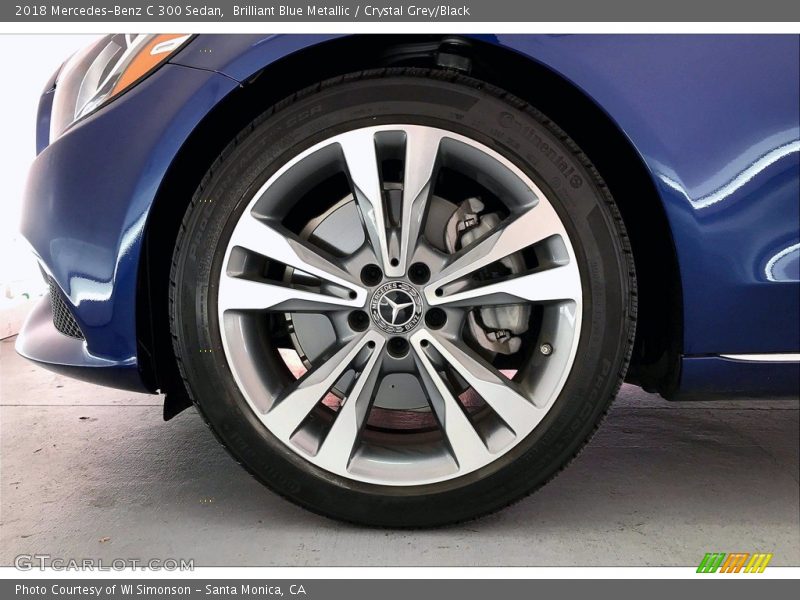 Brilliant Blue Metallic / Crystal Grey/Black 2018 Mercedes-Benz C 300 Sedan