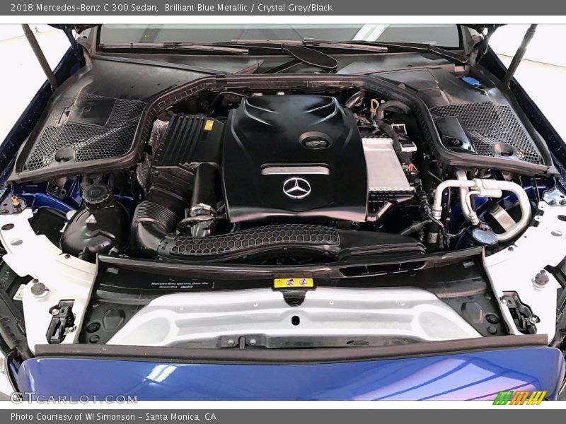 Brilliant Blue Metallic / Crystal Grey/Black 2018 Mercedes-Benz C 300 Sedan