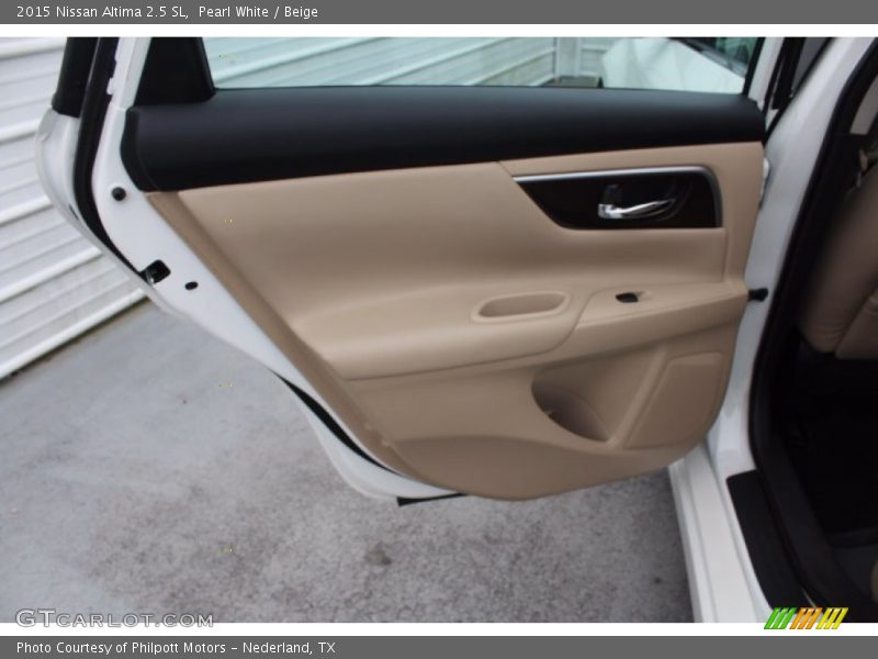 Pearl White / Beige 2015 Nissan Altima 2.5 SL