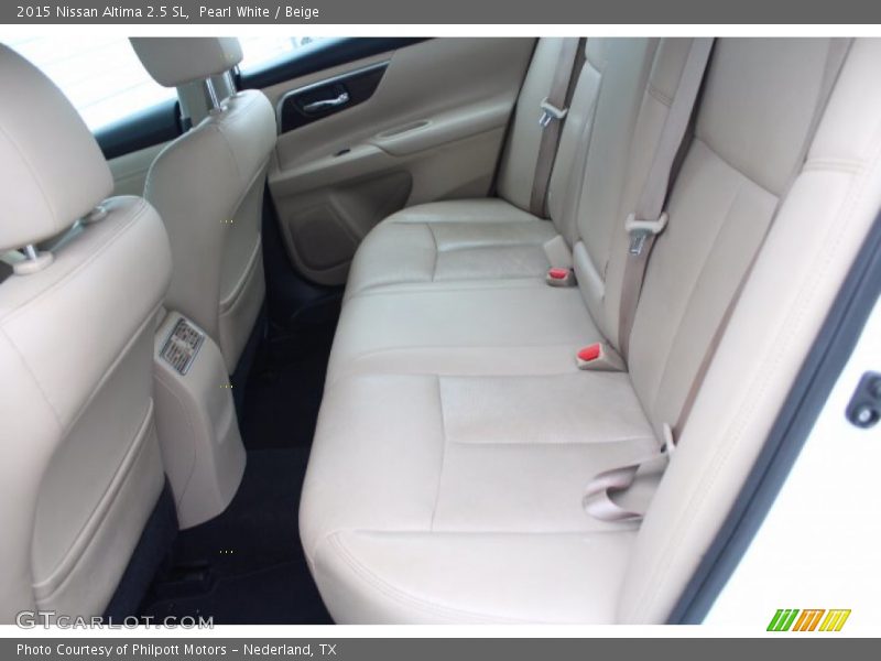 Pearl White / Beige 2015 Nissan Altima 2.5 SL