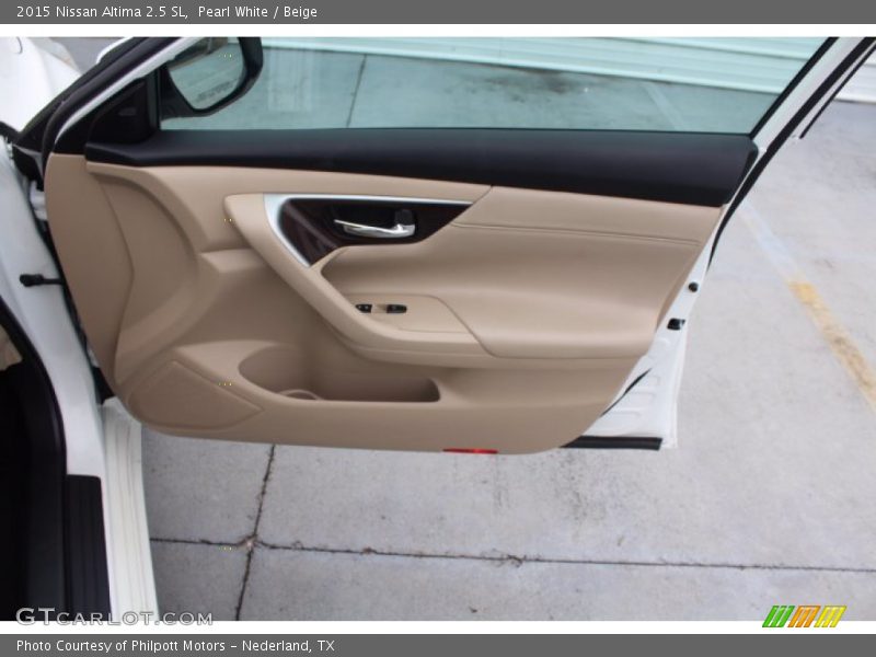 Pearl White / Beige 2015 Nissan Altima 2.5 SL