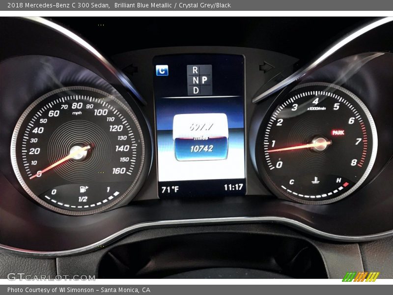 Brilliant Blue Metallic / Crystal Grey/Black 2018 Mercedes-Benz C 300 Sedan
