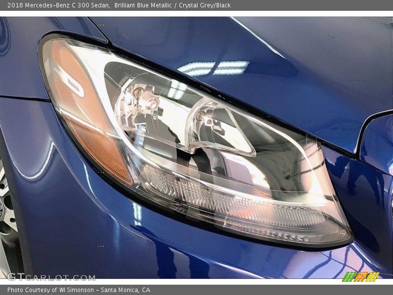 Brilliant Blue Metallic / Crystal Grey/Black 2018 Mercedes-Benz C 300 Sedan