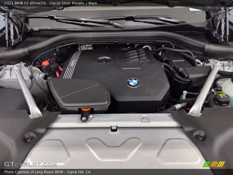 Glacier Silver Metallic / Black 2021 BMW X3 sDrive30i