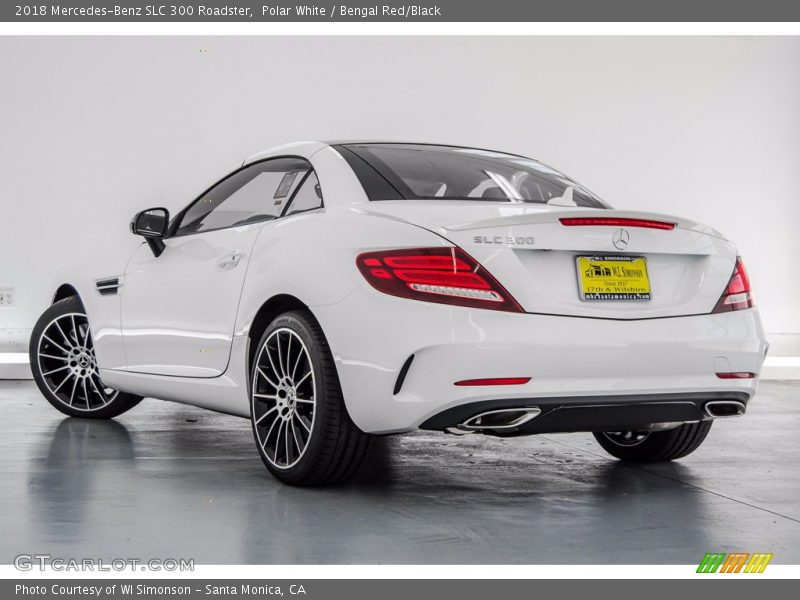 Polar White / Bengal Red/Black 2018 Mercedes-Benz SLC 300 Roadster