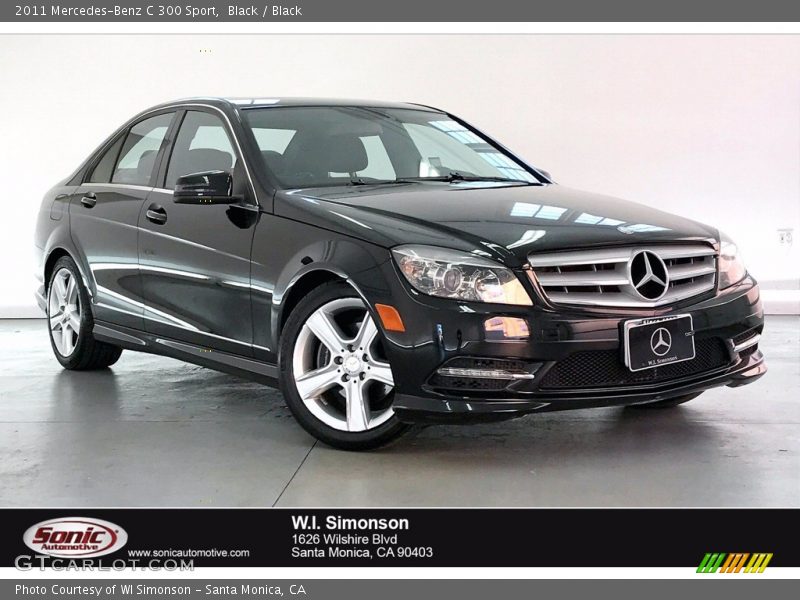 Black / Black 2011 Mercedes-Benz C 300 Sport