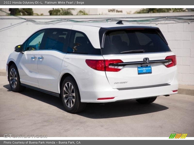 Platinum White Pearl / Beige 2022 Honda Odyssey EX-L