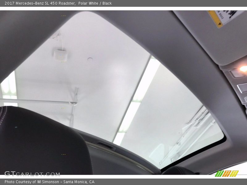 Sunroof of 2017 SL 450 Roadster