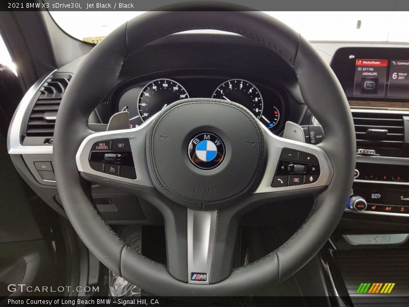 Jet Black / Black 2021 BMW X3 sDrive30i