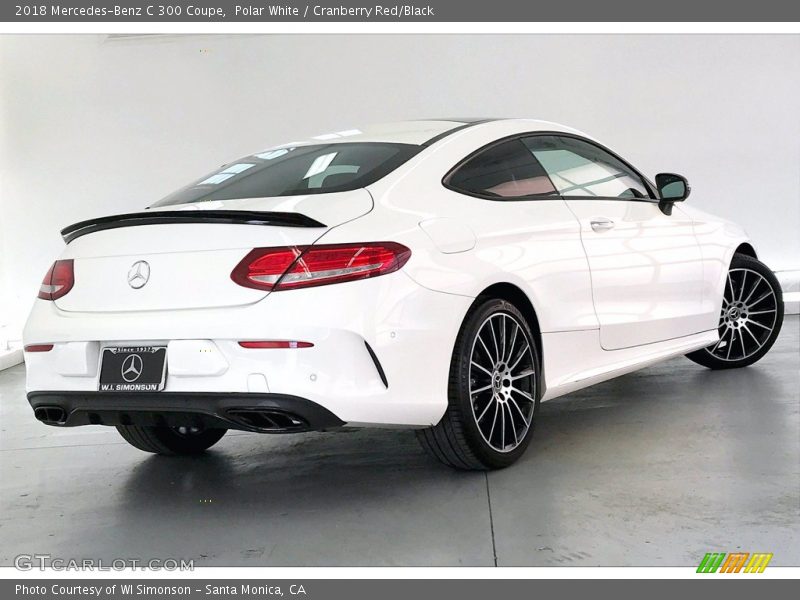 Polar White / Cranberry Red/Black 2018 Mercedes-Benz C 300 Coupe