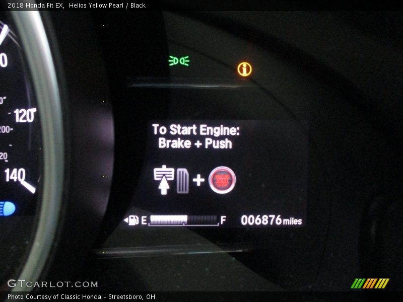 Helios Yellow Pearl / Black 2018 Honda Fit EX