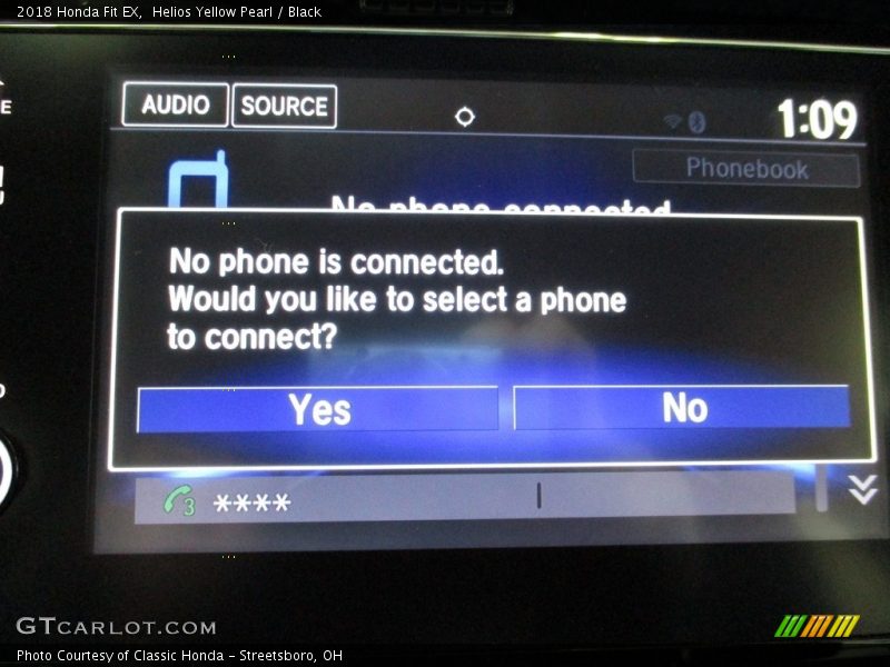 Helios Yellow Pearl / Black 2018 Honda Fit EX