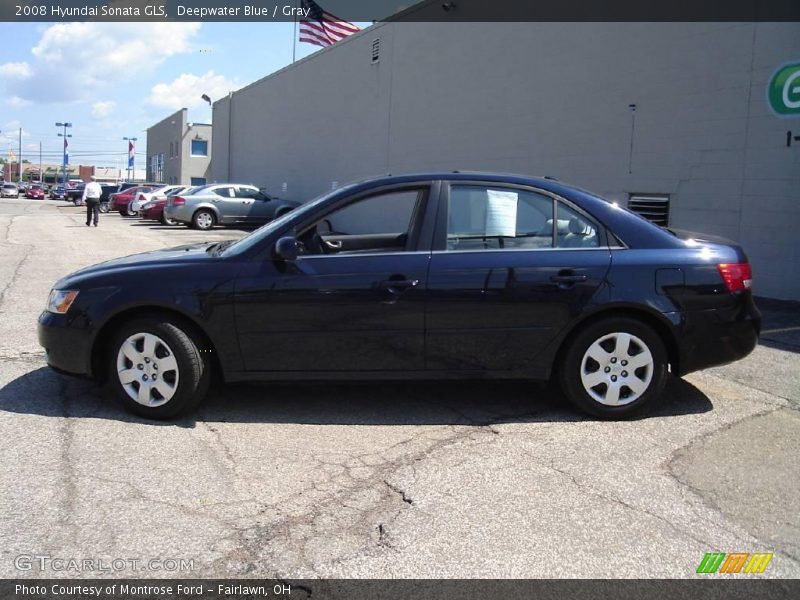 Deepwater Blue / Gray 2008 Hyundai Sonata GLS
