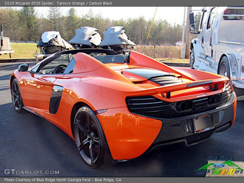 Tarocco Orange / Carbon Black 2016 McLaren 650S Spider