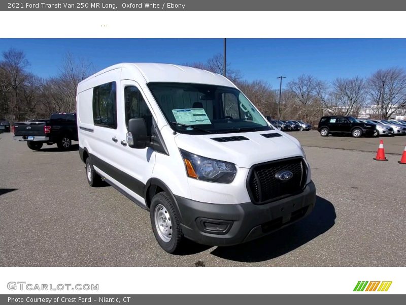 Oxford White / Ebony 2021 Ford Transit Van 250 MR Long