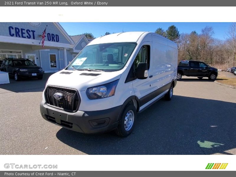 Oxford White / Ebony 2021 Ford Transit Van 250 MR Long