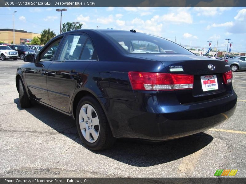 Deepwater Blue / Gray 2008 Hyundai Sonata GLS