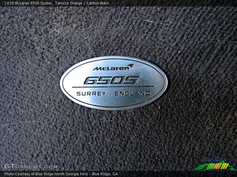 Tarocco Orange / Carbon Black 2016 McLaren 650S Spider