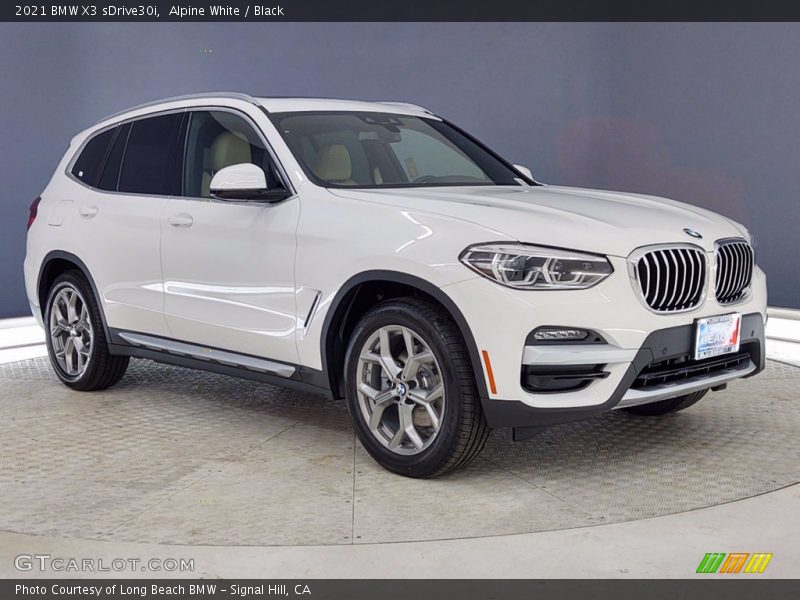 Alpine White / Black 2021 BMW X3 sDrive30i