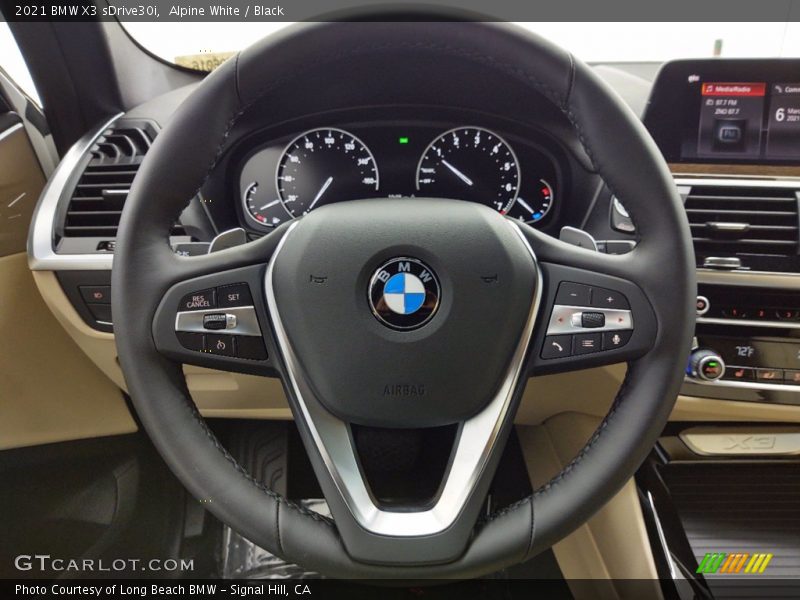 Alpine White / Black 2021 BMW X3 sDrive30i
