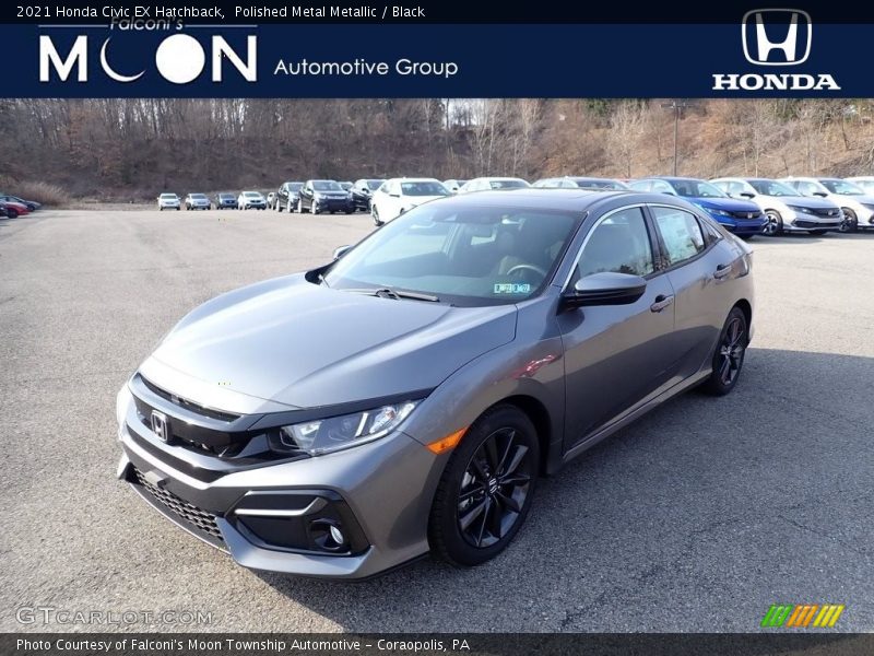 Polished Metal Metallic / Black 2021 Honda Civic EX Hatchback