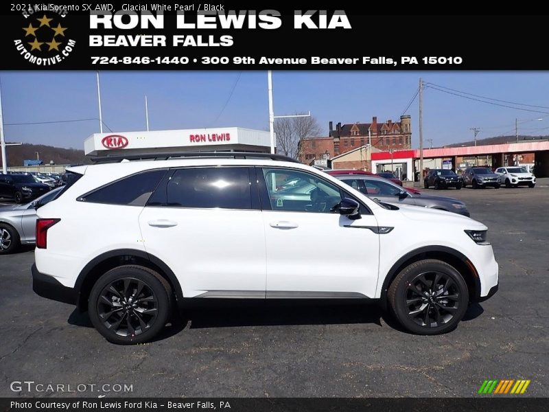Glacial White Pearl / Black 2021 Kia Sorento SX AWD