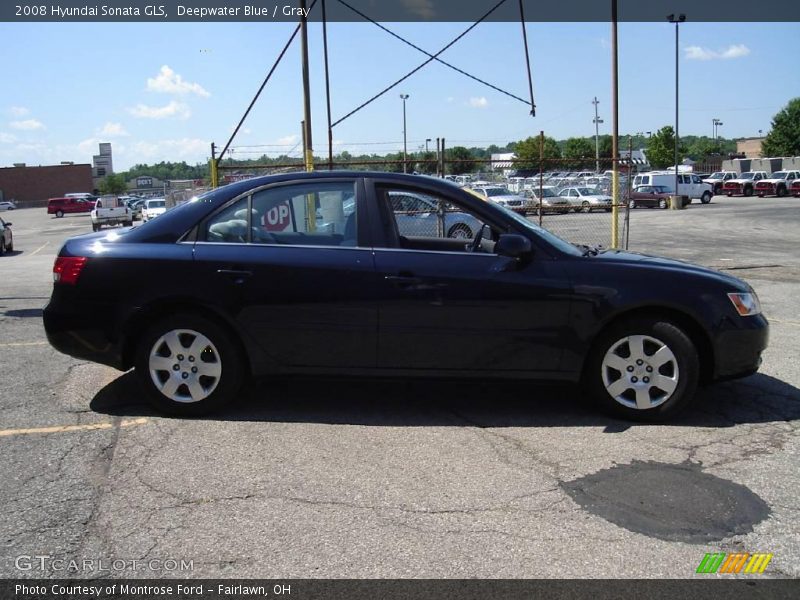 Deepwater Blue / Gray 2008 Hyundai Sonata GLS