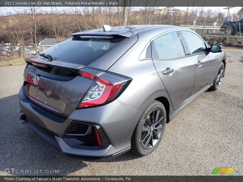 Polished Metal Metallic / Black 2021 Honda Civic EX Hatchback