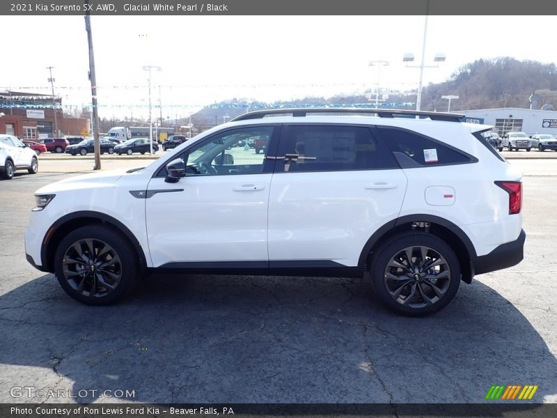 Glacial White Pearl / Black 2021 Kia Sorento SX AWD