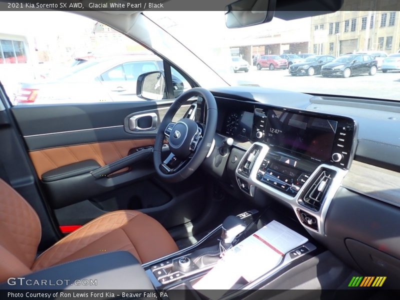 Glacial White Pearl / Black 2021 Kia Sorento SX AWD