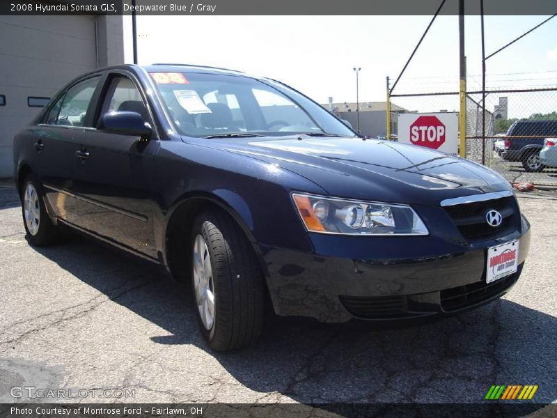 Deepwater Blue / Gray 2008 Hyundai Sonata GLS