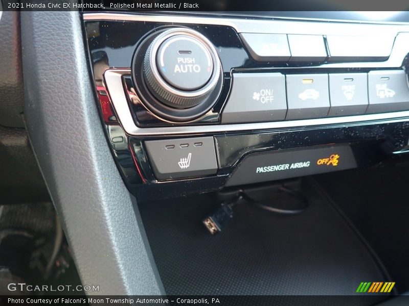 Polished Metal Metallic / Black 2021 Honda Civic EX Hatchback