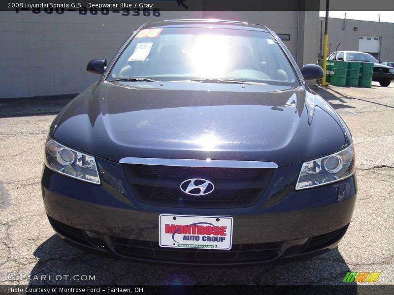 Deepwater Blue / Gray 2008 Hyundai Sonata GLS