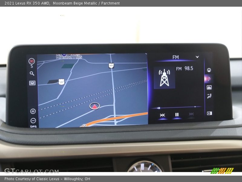 Navigation of 2021 RX 350 AWD