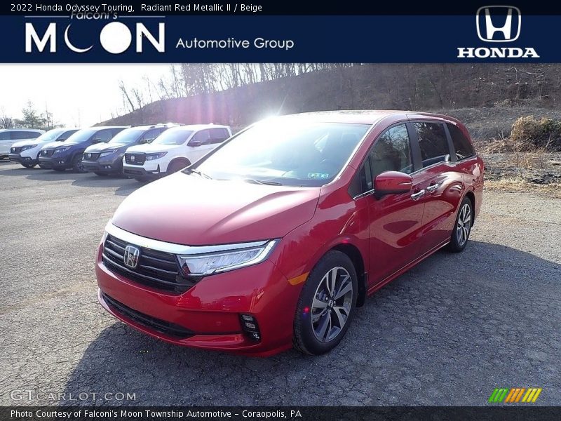 Radiant Red Metallic II / Beige 2022 Honda Odyssey Touring