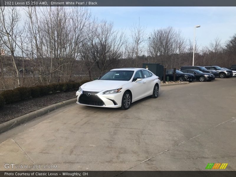 Eminent White Pearl / Black 2021 Lexus ES 250 AWD