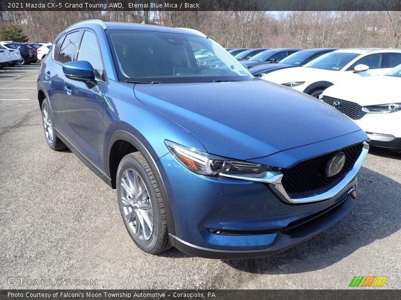 Eternal Blue Mica / Black 2021 Mazda CX-5 Grand Touring AWD