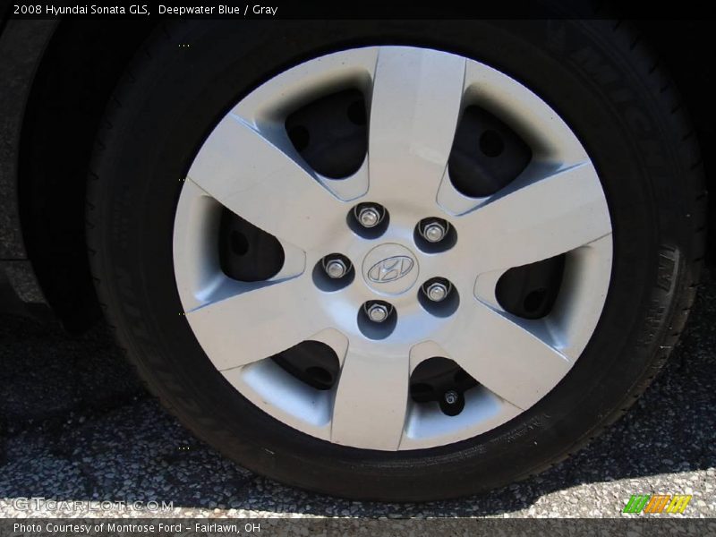 Deepwater Blue / Gray 2008 Hyundai Sonata GLS