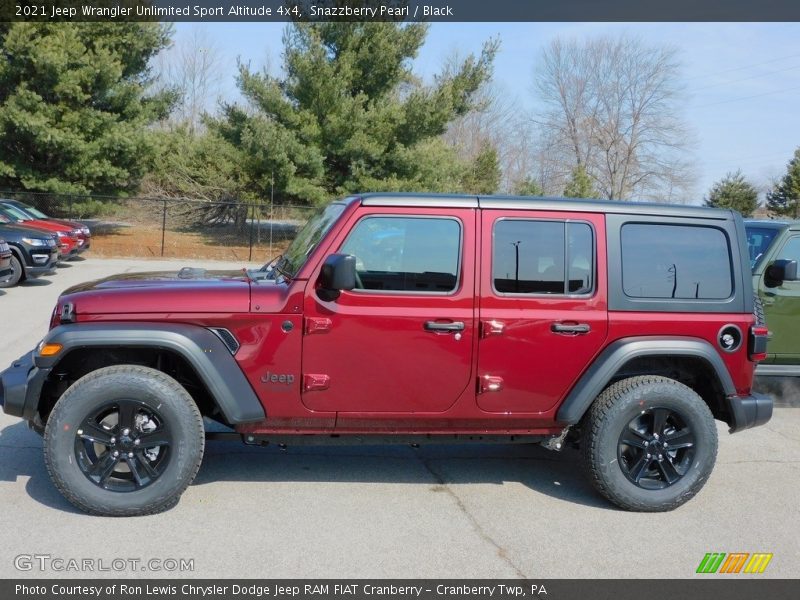 Snazzberry Pearl / Black 2021 Jeep Wrangler Unlimited Sport Altitude 4x4