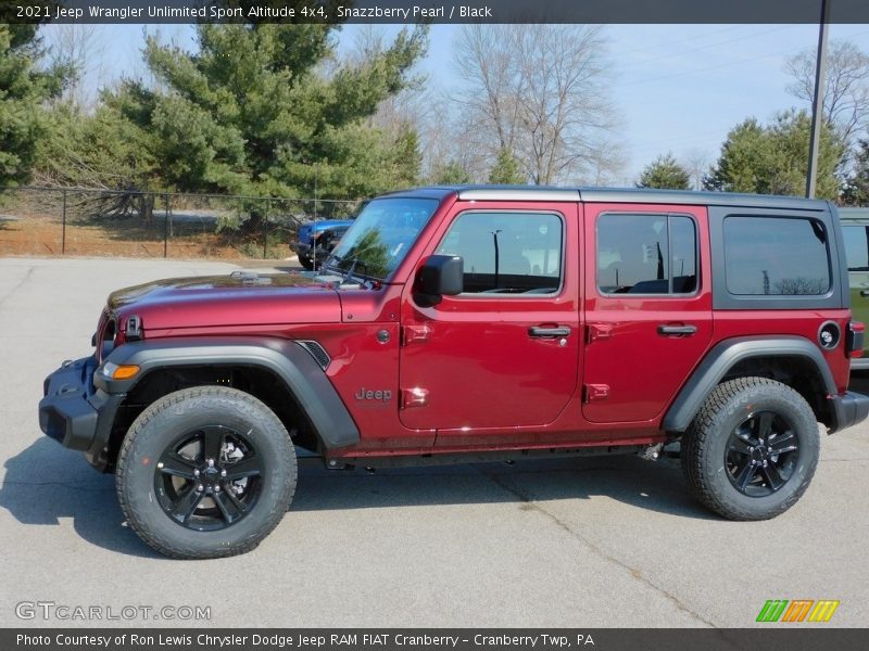 Snazzberry Pearl / Black 2021 Jeep Wrangler Unlimited Sport Altitude 4x4