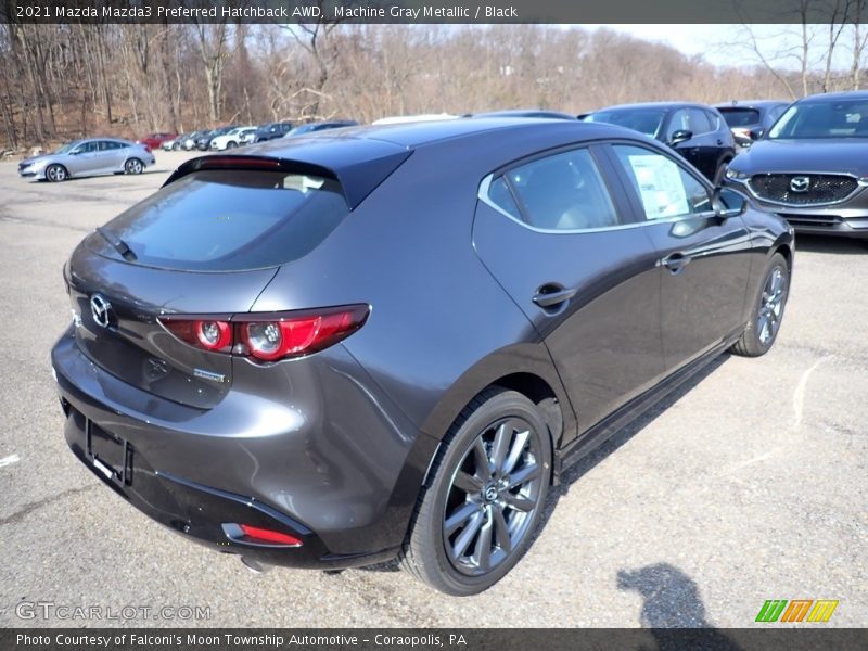 Machine Gray Metallic / Black 2021 Mazda Mazda3 Preferred Hatchback AWD