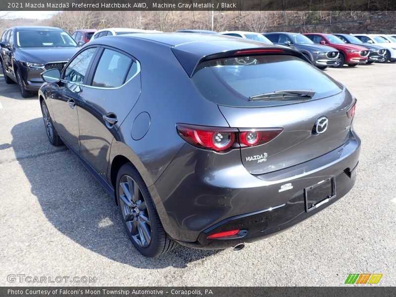 Machine Gray Metallic / Black 2021 Mazda Mazda3 Preferred Hatchback AWD