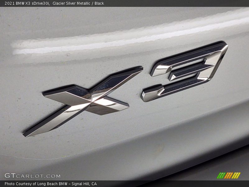 Glacier Silver Metallic / Black 2021 BMW X3 sDrive30i