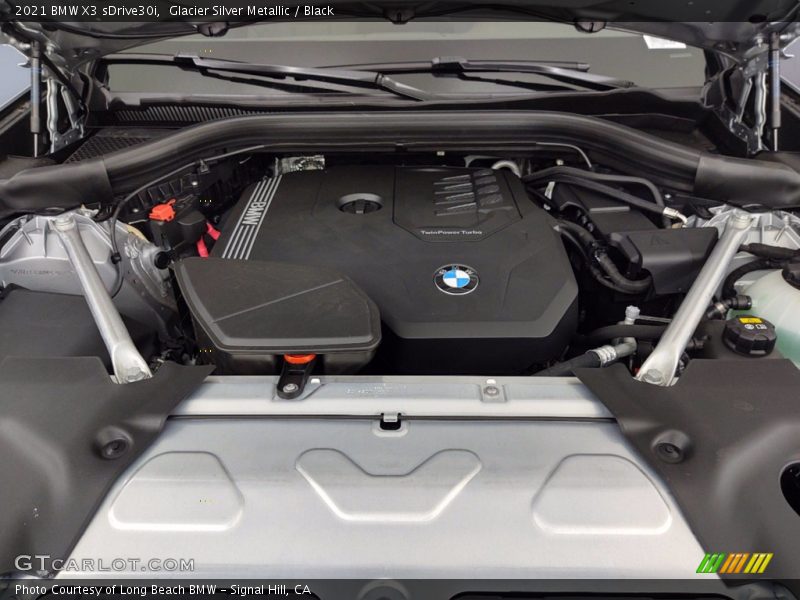 Glacier Silver Metallic / Black 2021 BMW X3 sDrive30i