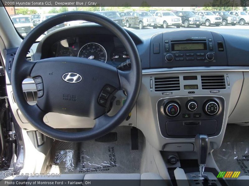 Deepwater Blue / Gray 2008 Hyundai Sonata GLS