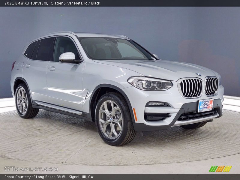 Glacier Silver Metallic / Black 2021 BMW X3 sDrive30i
