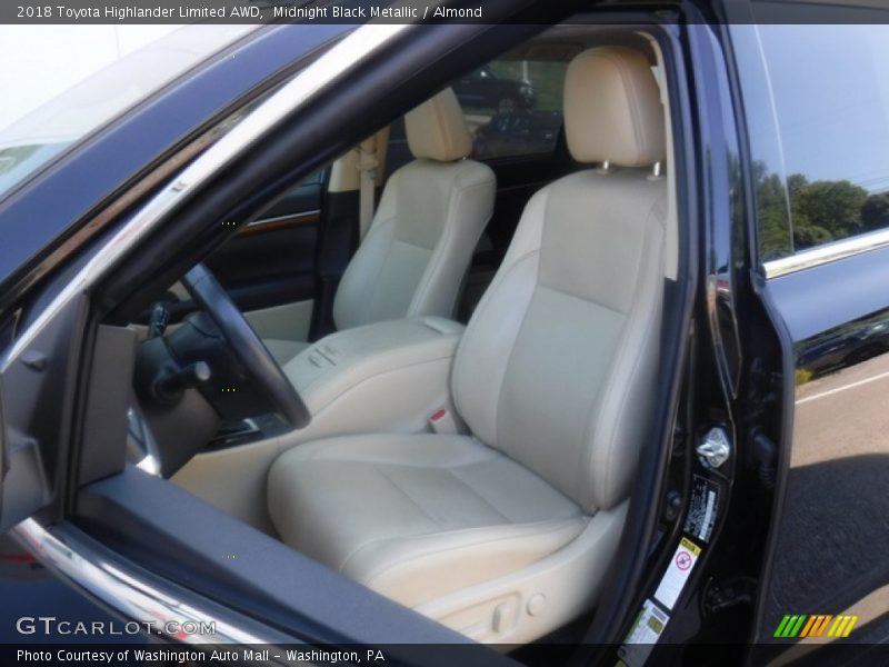 Midnight Black Metallic / Almond 2018 Toyota Highlander Limited AWD