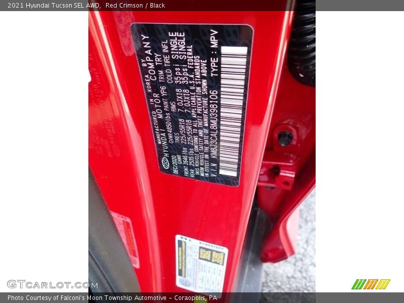 Red Crimson / Black 2021 Hyundai Tucson SEL AWD