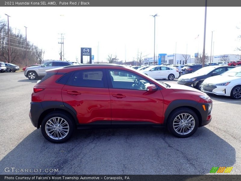 Pulse Red / Black 2021 Hyundai Kona SEL AWD